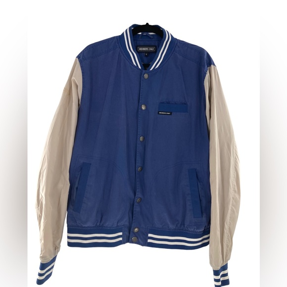 Members Only Jackets & Coats Members Only Xl Blue And Grey Varsity